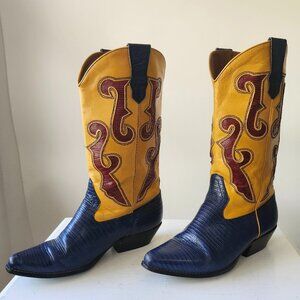 Vintage 90s Western Cowboy Boots Women’s Size 7M Pointed Toe
